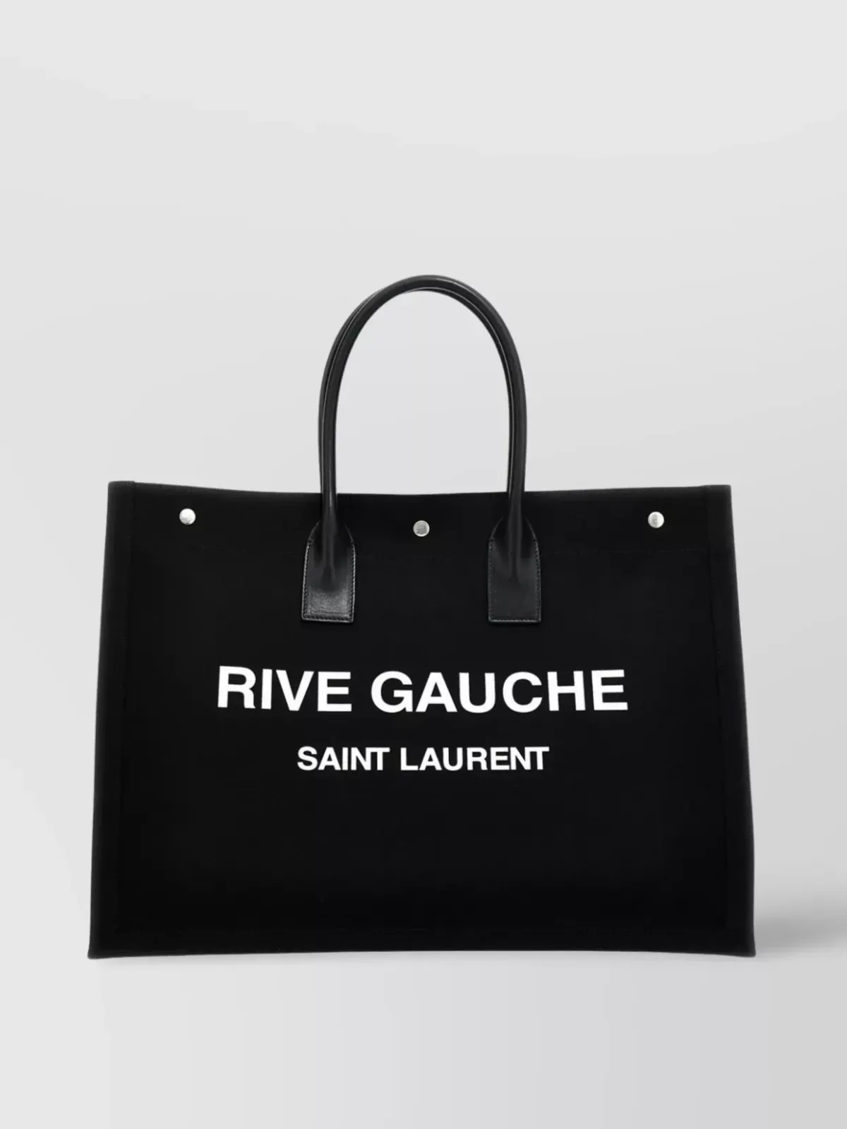 Mala tote Saint Laurent com logótipo estampado em Preto, foto 1