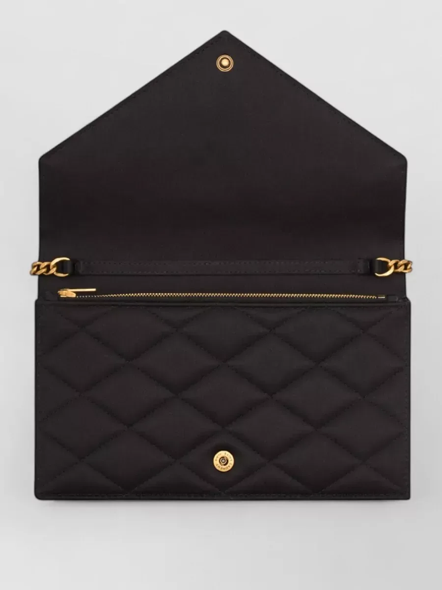 Pochette Saint Laurent Cassandre in viscosa nera, foto 3