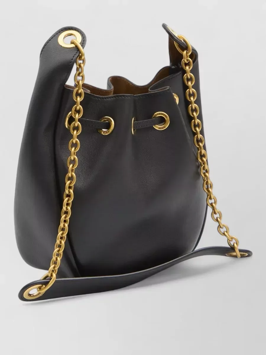 Borsa a secchiello Saint Laurent Supple Bucket nera, foto 2