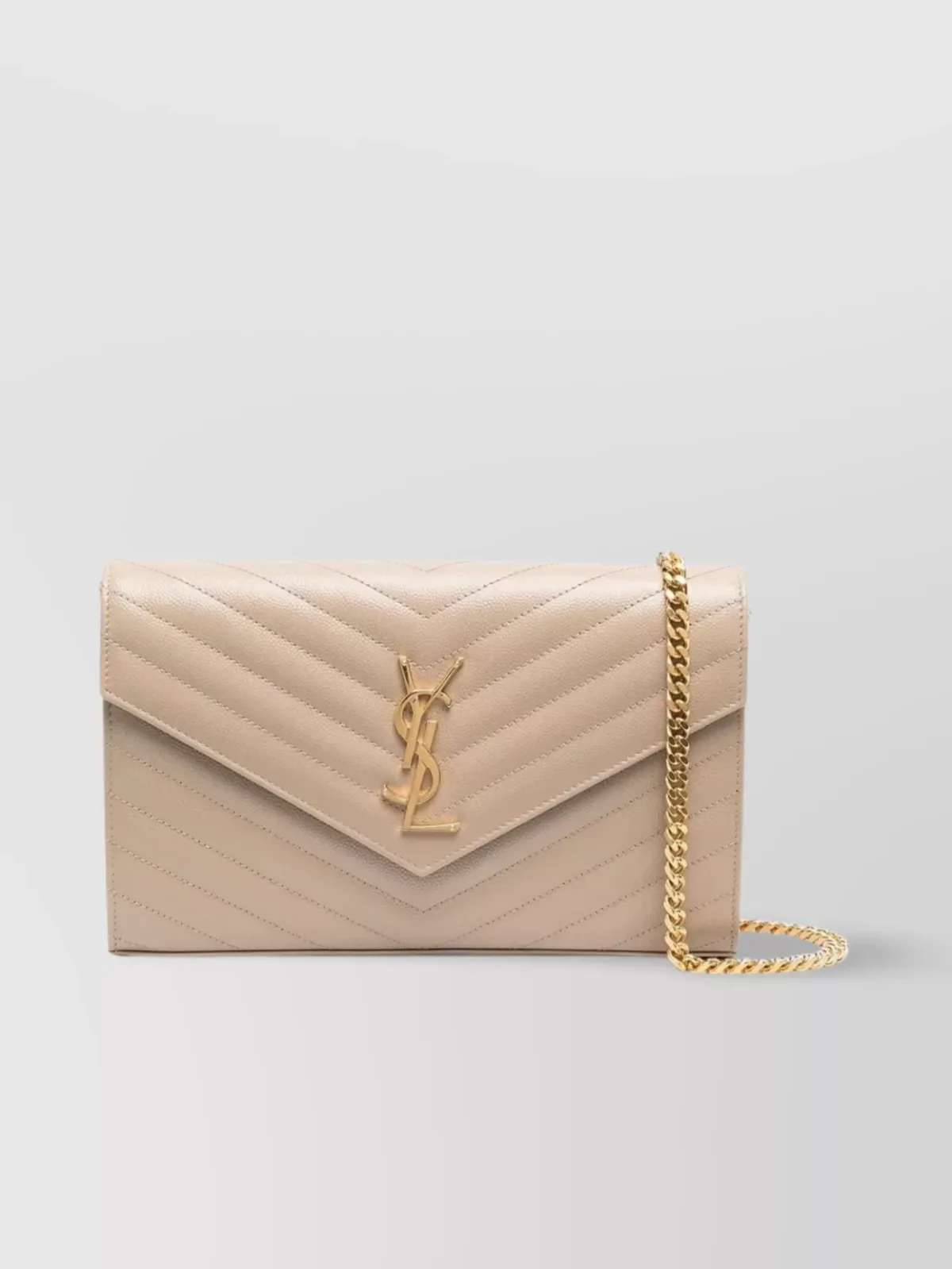 Clutch Saint Laurent Cassandre em bege, foto 1