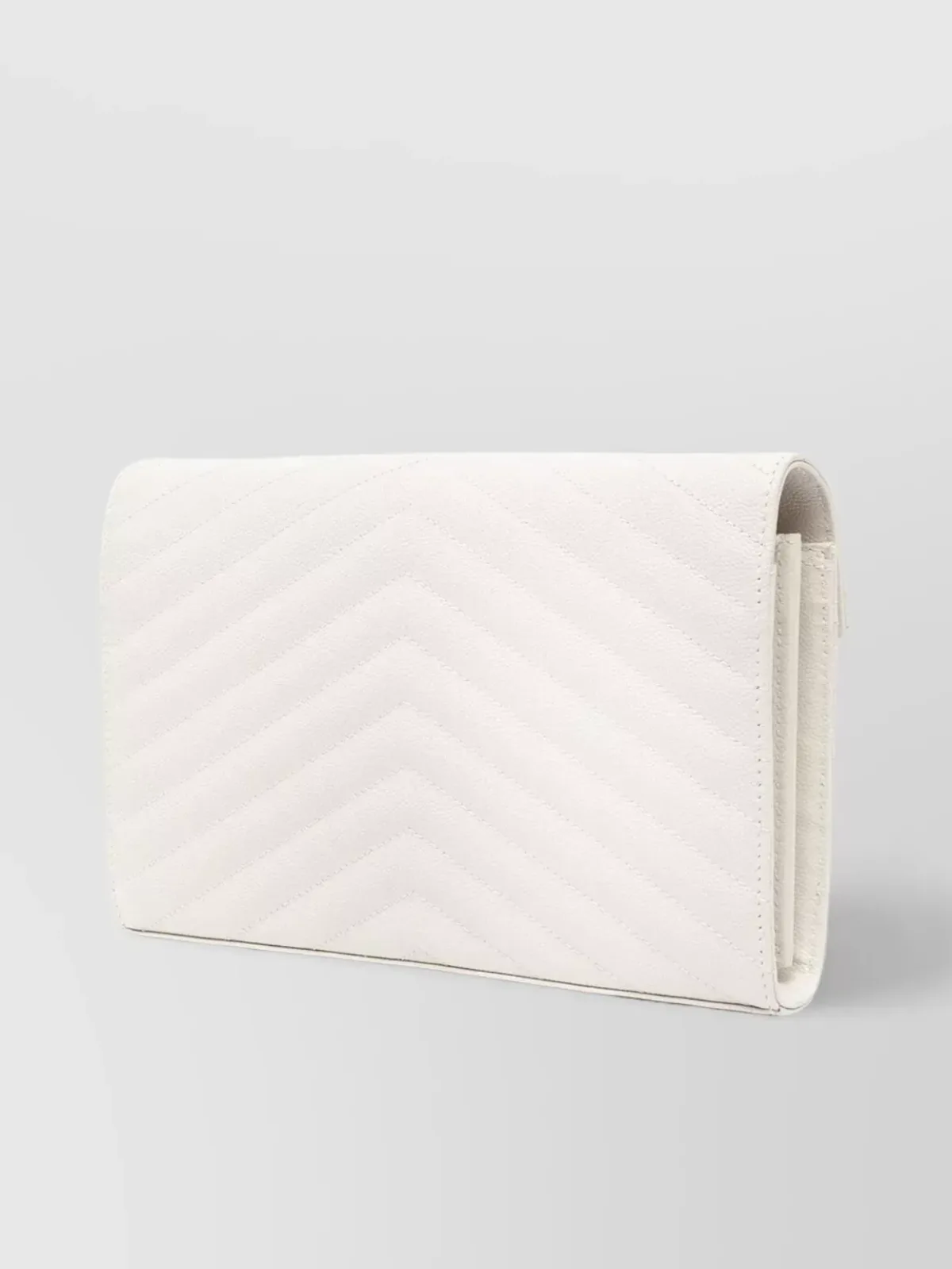 Clutch Saint Laurent Cassandre em branco, foto 3