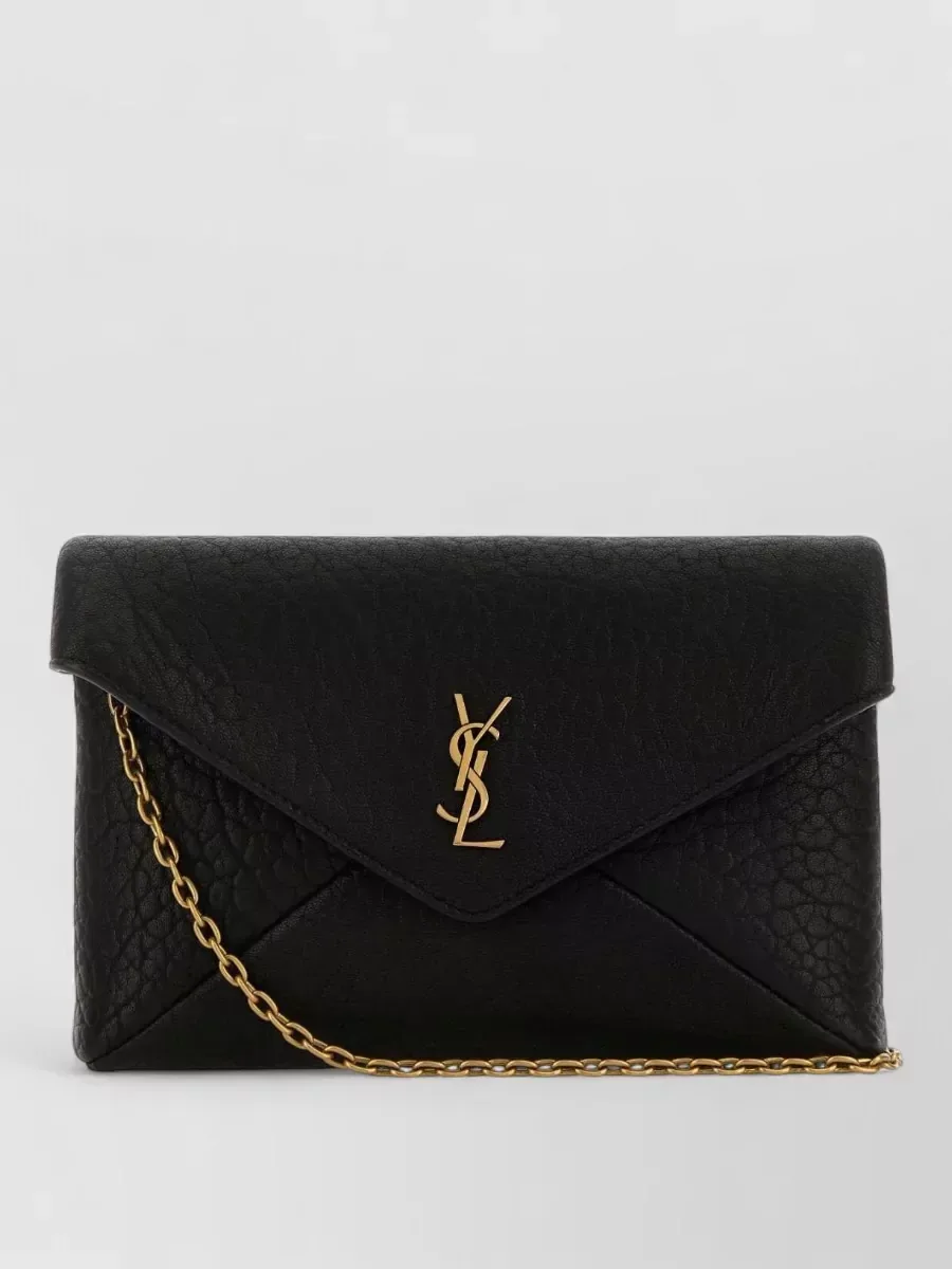 Saint Laurent Envelope Chain Crossbody in nero, foto 1