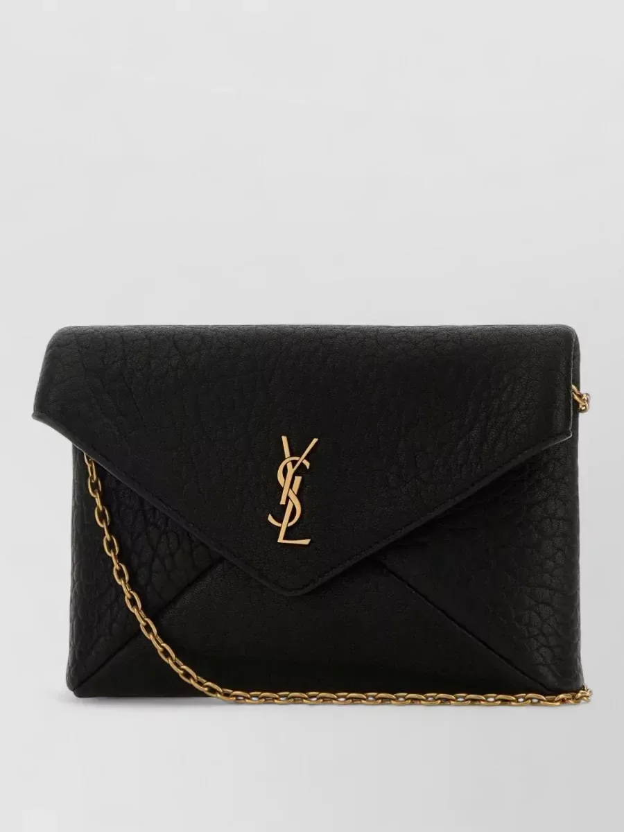 Saint Laurent Envelope Chain Crossbody in nero, foto 2