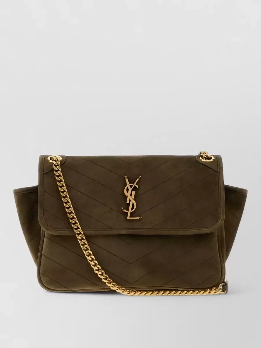 Saint Laurent Niki Tripouch باللون الزيتوني، صورة 1