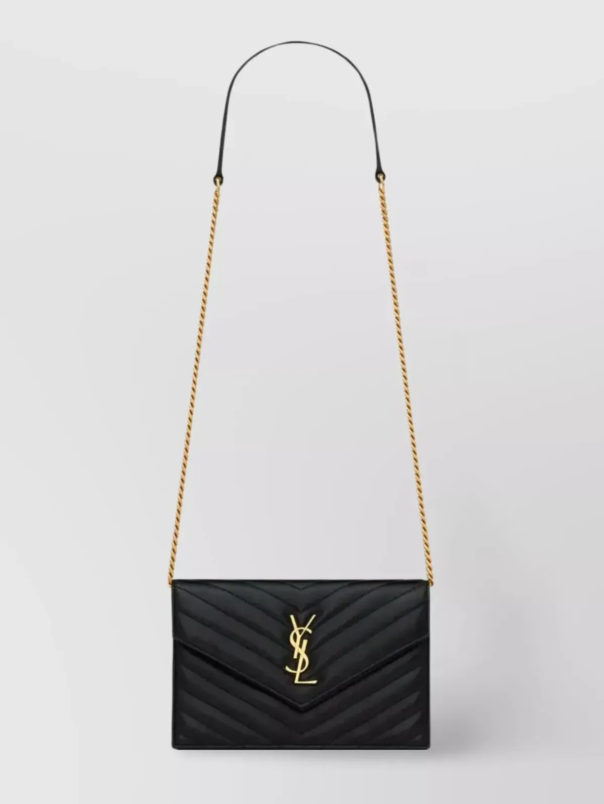 Saint Laurent Cassandre Wallet on Chain in Schwarz, Foto 1
