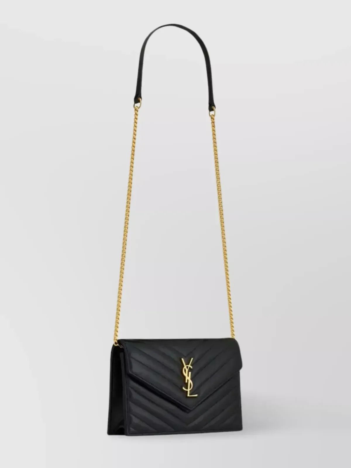 Saint Laurent Cassandre Wallet on Chain in Schwarz, Foto 3