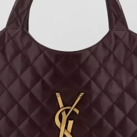 Saint Laurent Icare Medium in Burgunderrot, Detail