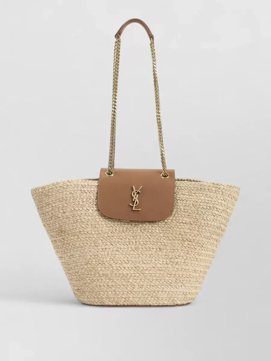 Saint Laurent Raffia Basket in Beige, Foto 1