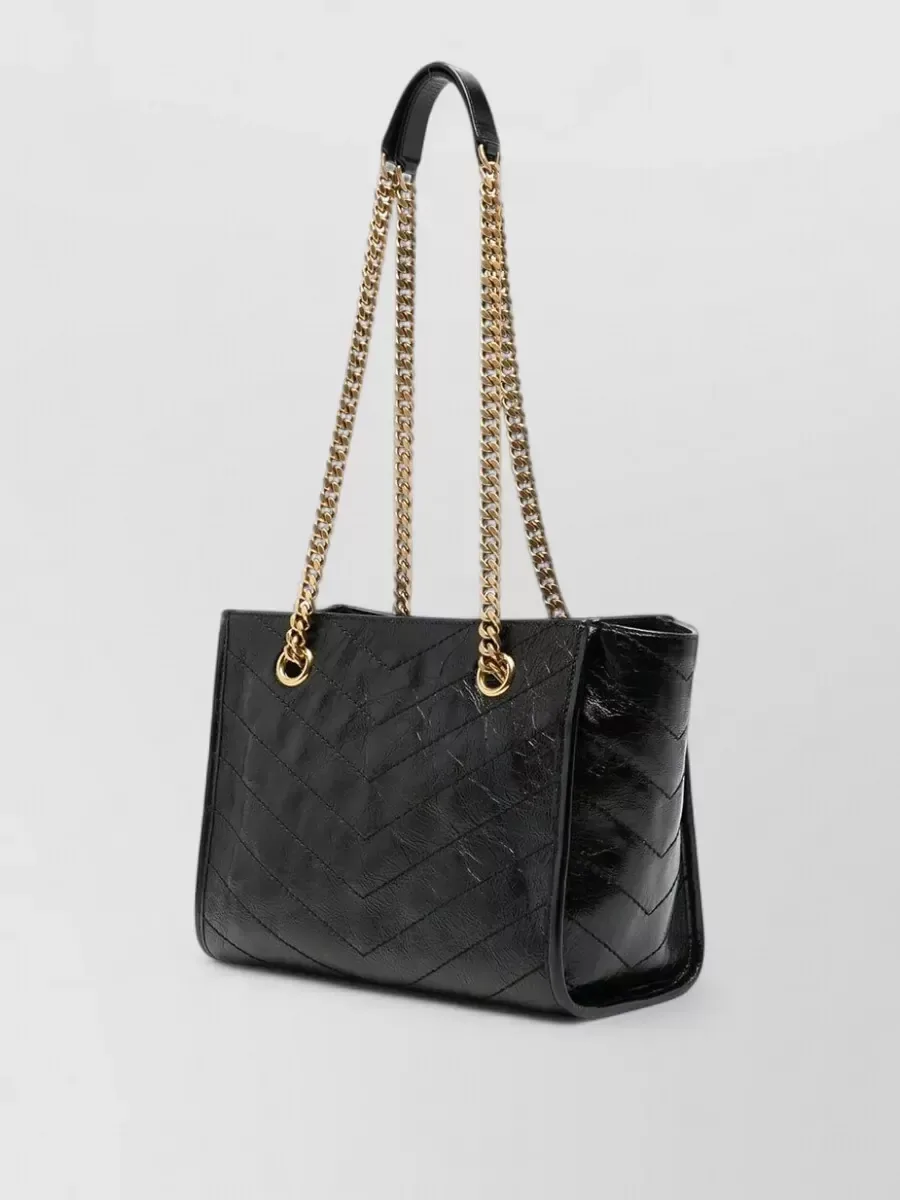 Saint Laurent Niki Small Nera, doppi manici a catena