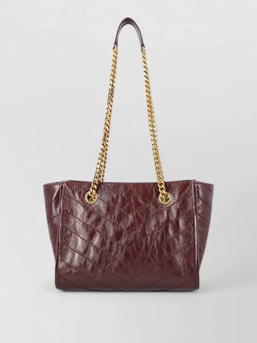 Saint Laurent Niki Small Bordeaux, tasca interna con cerniera