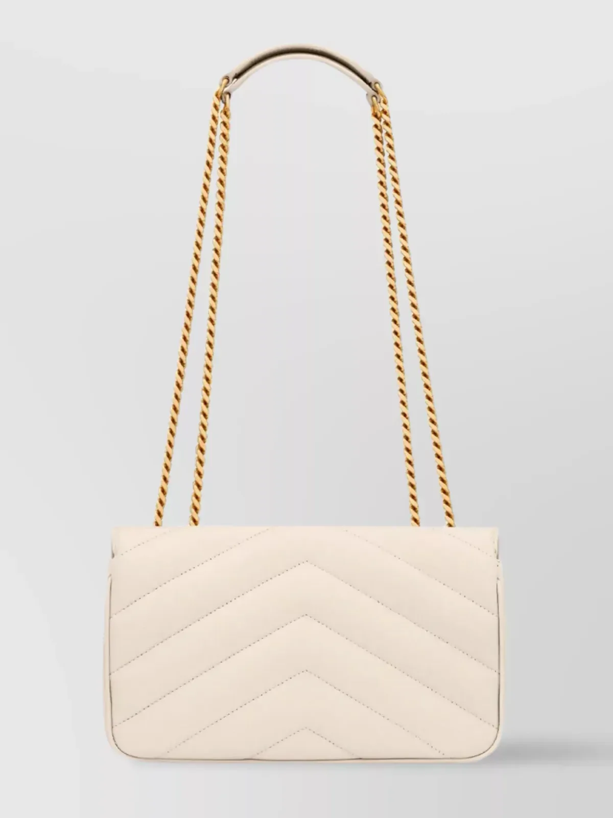 Saint Laurent Loulou Small باللون البيج، صورة 2