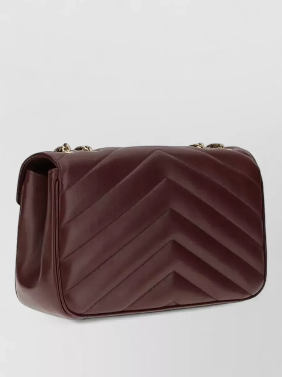 Borsa a tracolla Saint Laurent Loulou marrone, foto 2