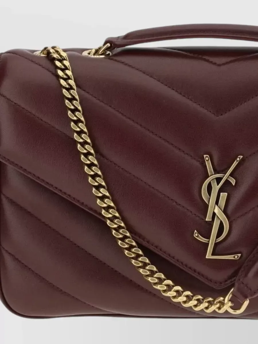 Borsa a tracolla Saint Laurent Loulou marrone, foto 4