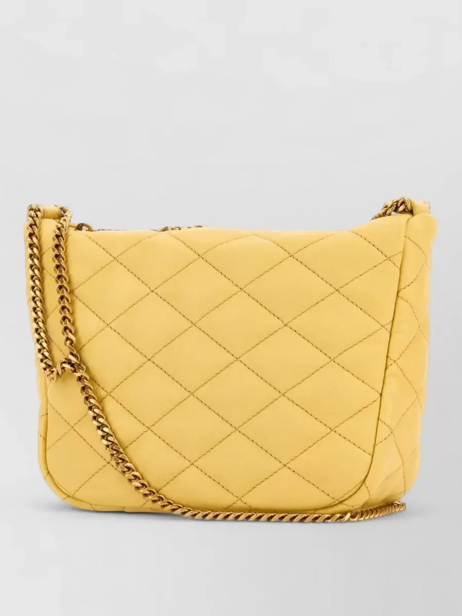 Saint Laurent Quilted Chain Crossbody en jaune, photo 2