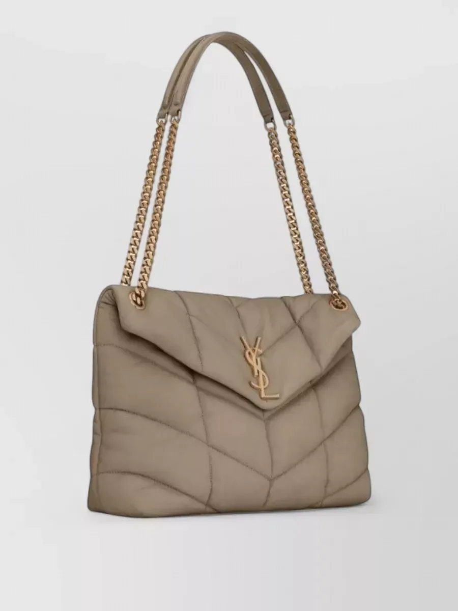 Saint Laurent Loulou Medium in Taupe, Foto 4