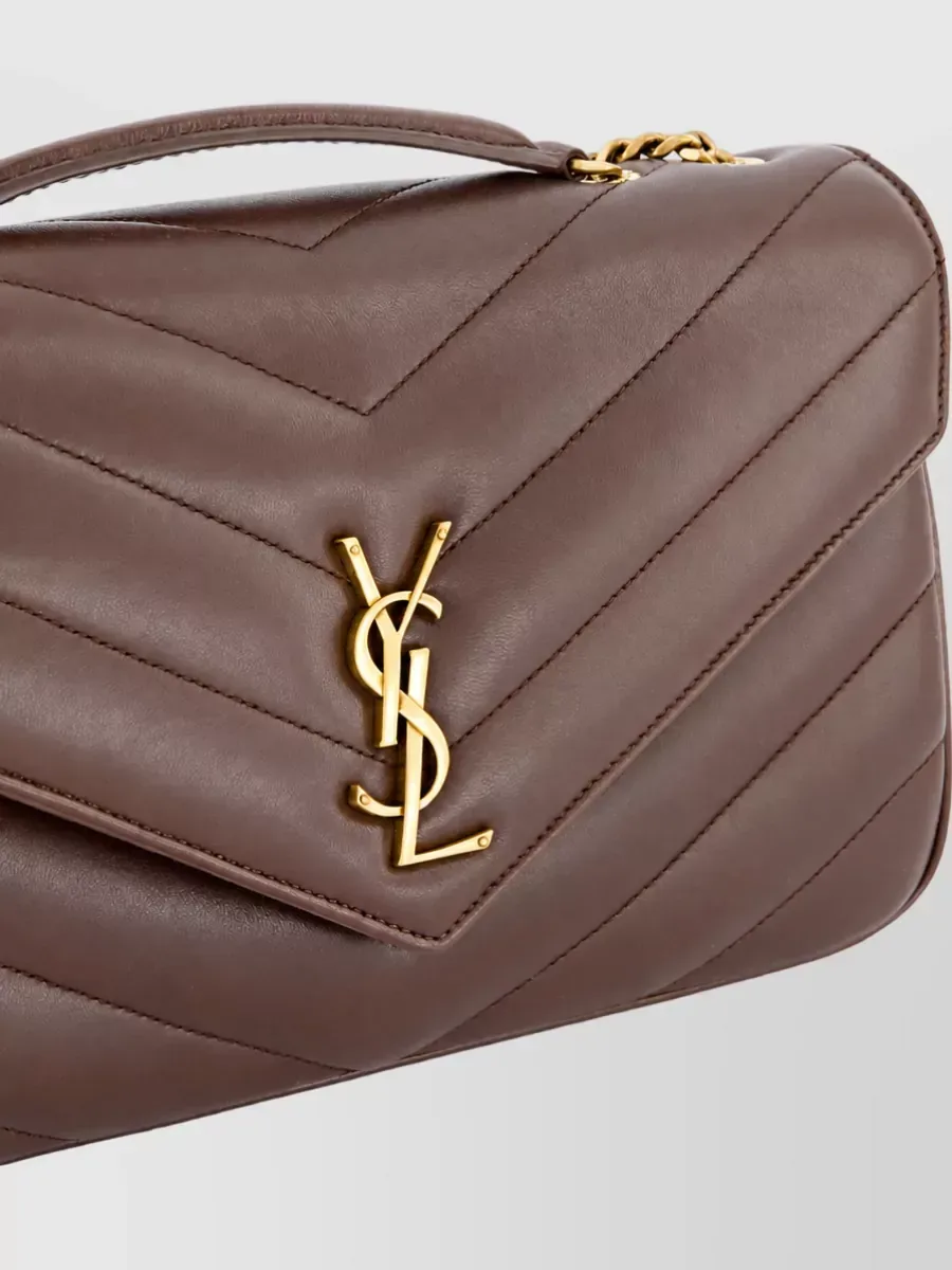Pochette Saint Laurent Loulou marrone, foto 3