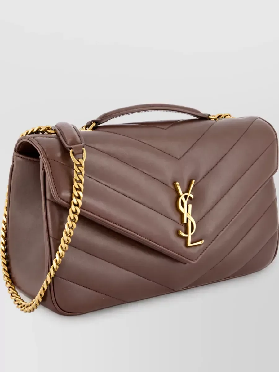 Pochette Saint Laurent Loulou marrone, foto 4