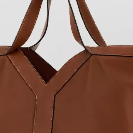Saint Laurent Y Tote en marron, détail