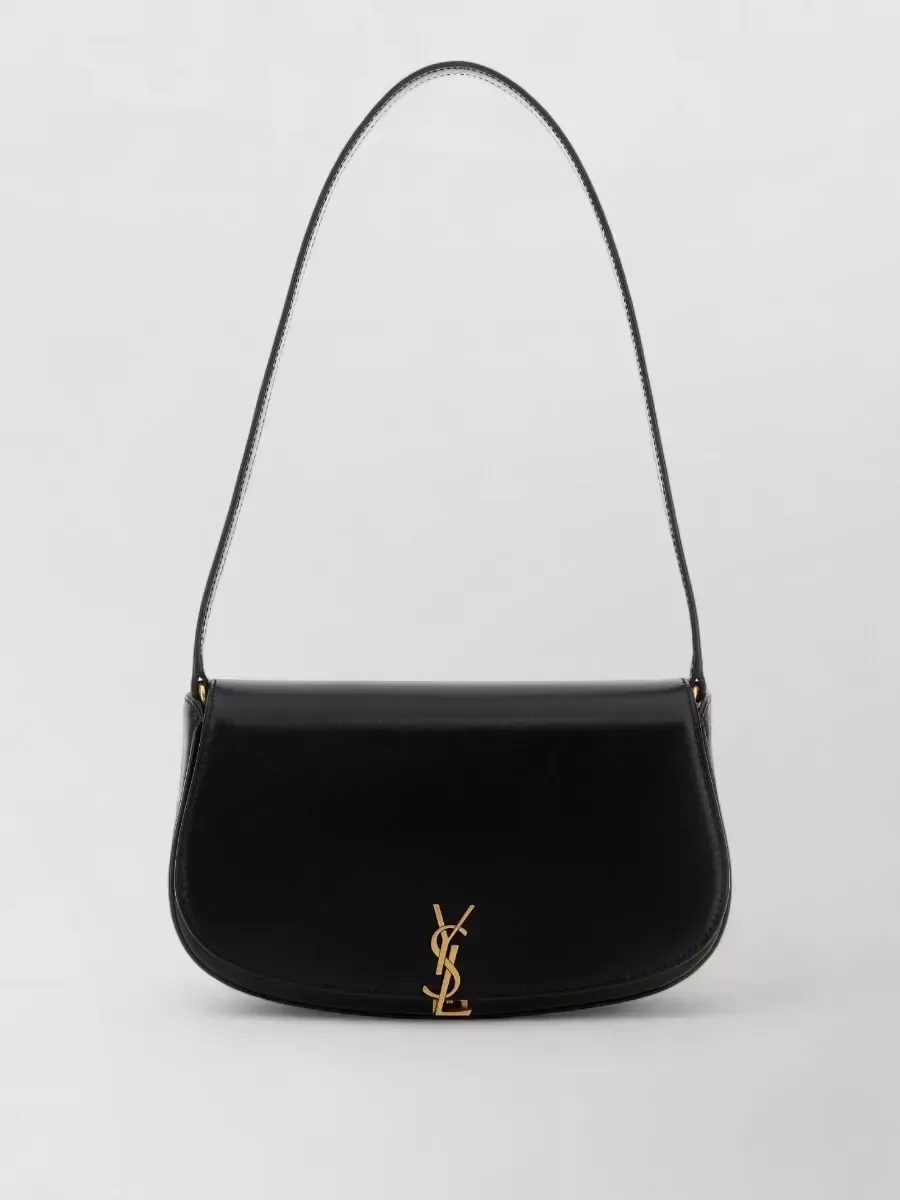 Bolso de hombro Saint Laurent rectangular con solapa en negro, foto 1