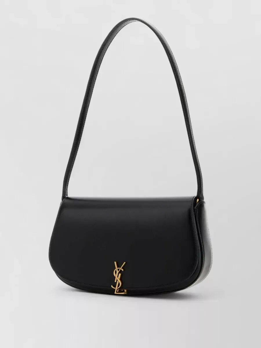 Bolso de hombro Saint Laurent rectangular con solapa en negro, foto 2