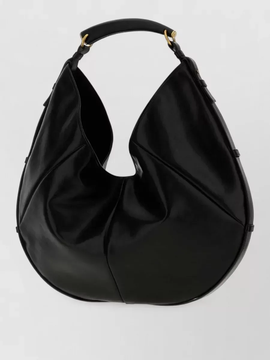 Borsa a spalla Saint Laurent Folded in nero, vista 1