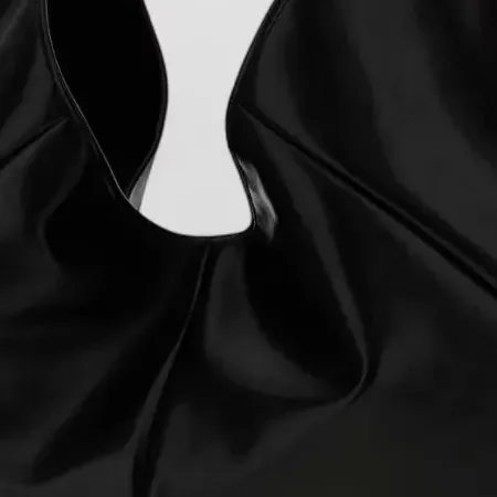 Borsa a spalla Saint Laurent Folded in nero, dettaglio