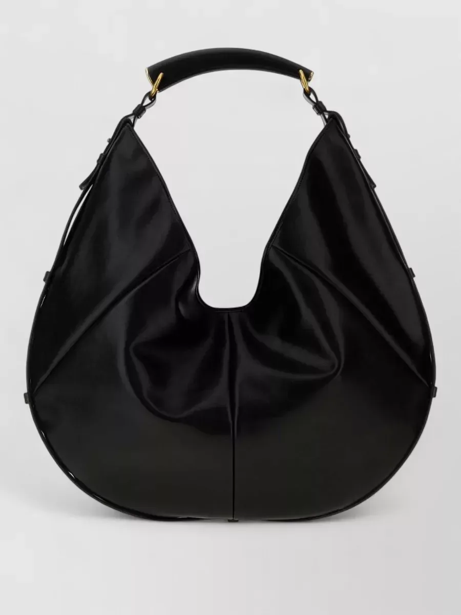 Borsa a spalla Saint Laurent Folded in nero, vista 2