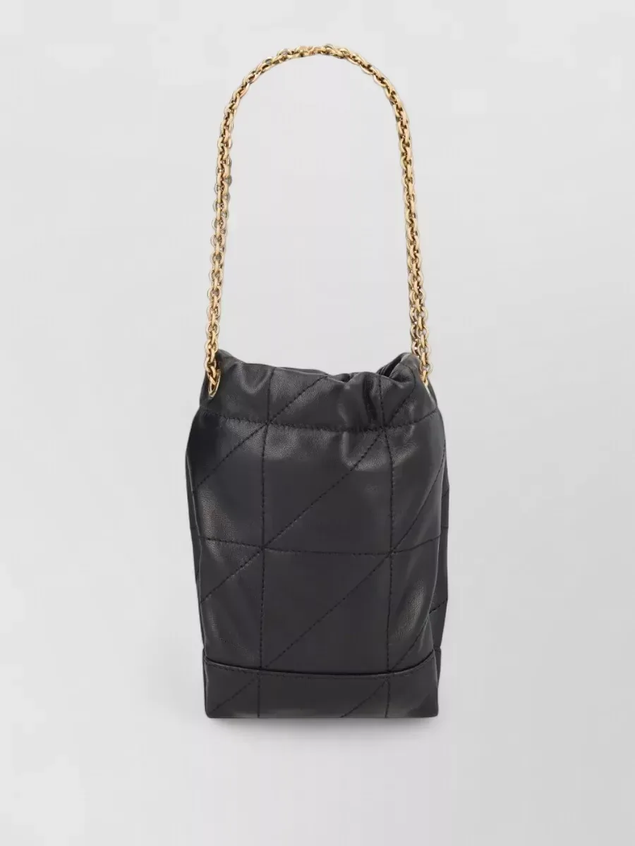 Sac Cassandre Saint Laurent à cordon en Noir, photo 2