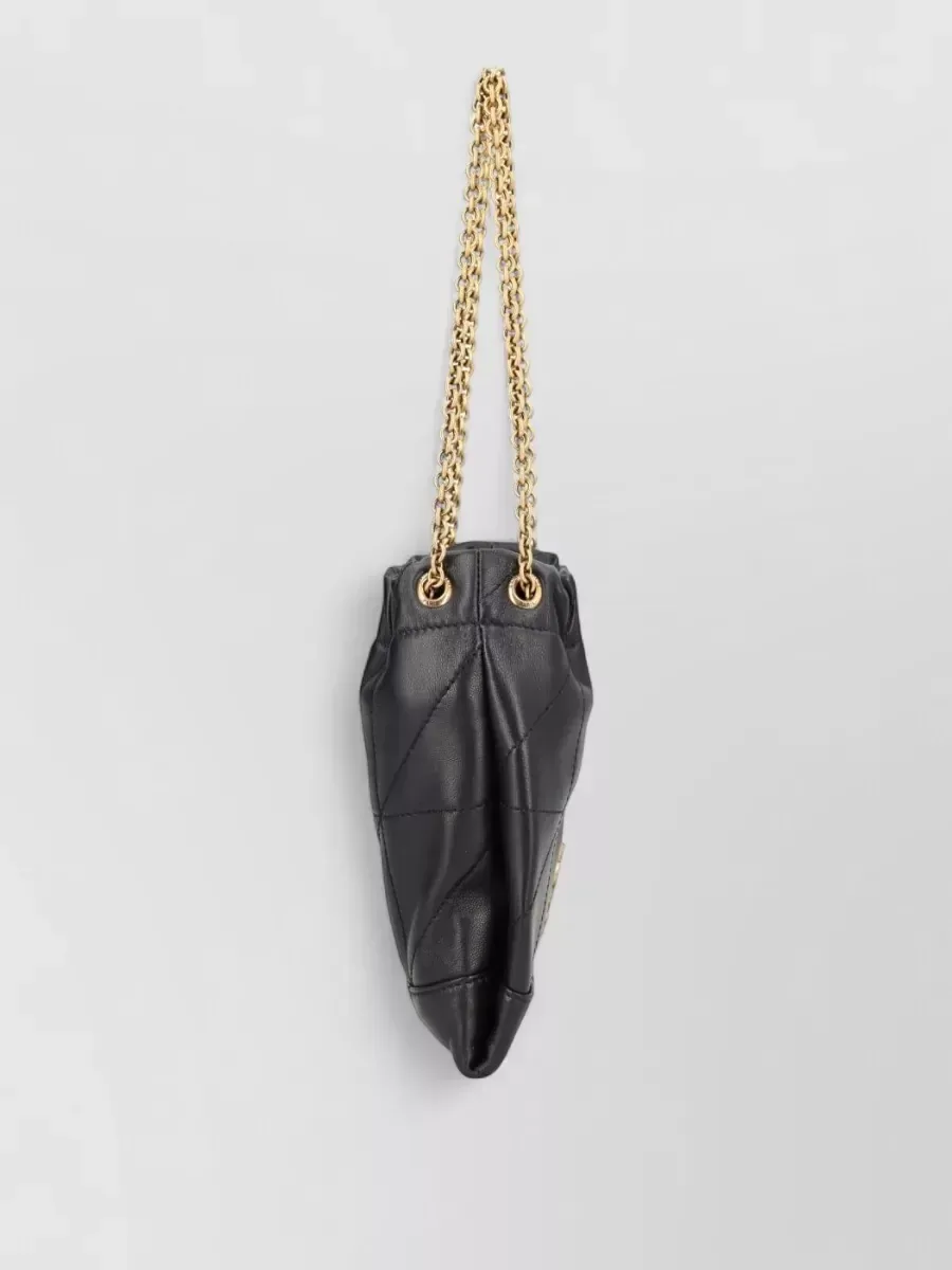 Sac Cassandre Saint Laurent à cordon en Noir, photo 3