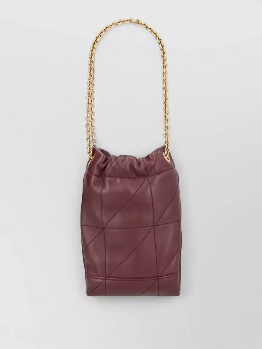 Sac Cassandre Saint Laurent à cordon en Bordeaux, photo 3