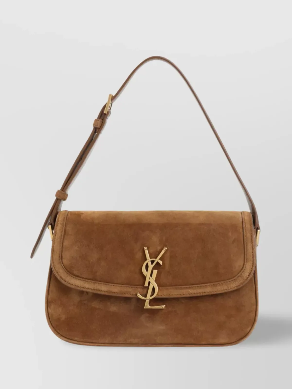 Borsa a spalla Saint Laurent Solferino Medium in Marrone, vista 1