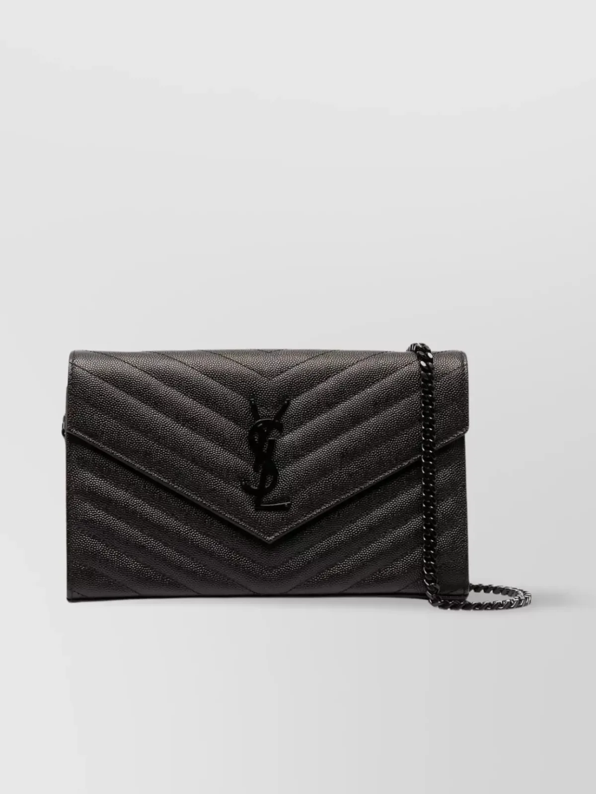 Cartera con cadena Saint Laurent Cassandre en negro, foto 1