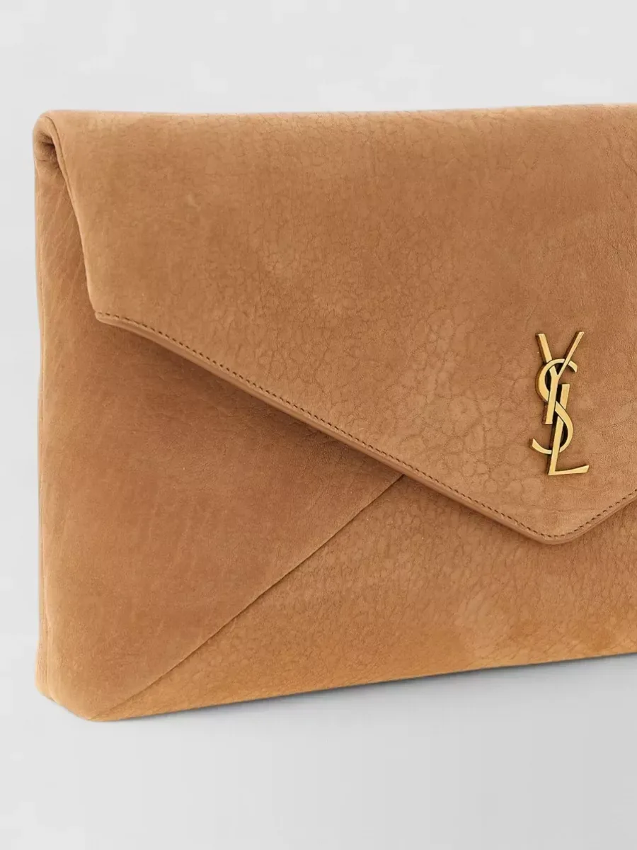 Clutch Saint Laurent Cassandre Maxi em Castanho, foto 3
