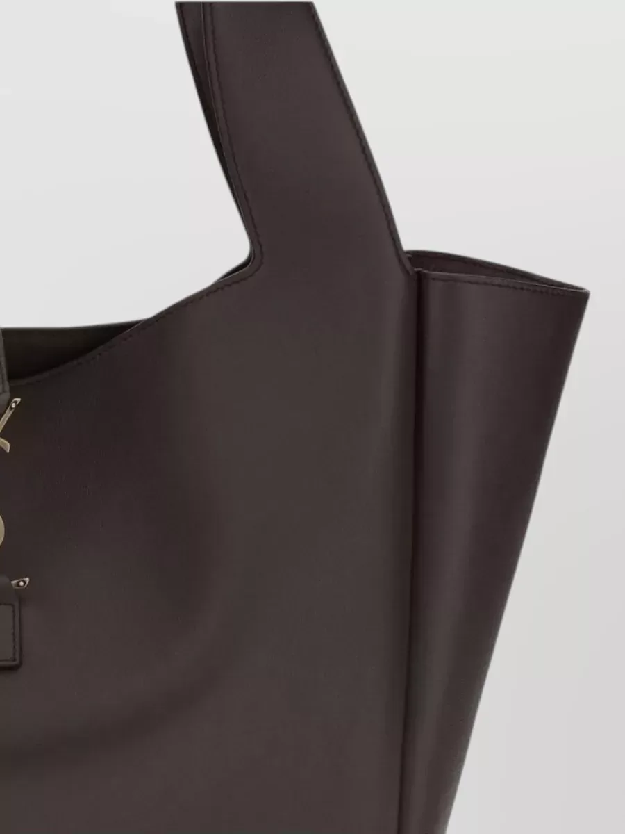 Saint Laurent Le 5 à 7 Shopping Tote in Brown, photo 4