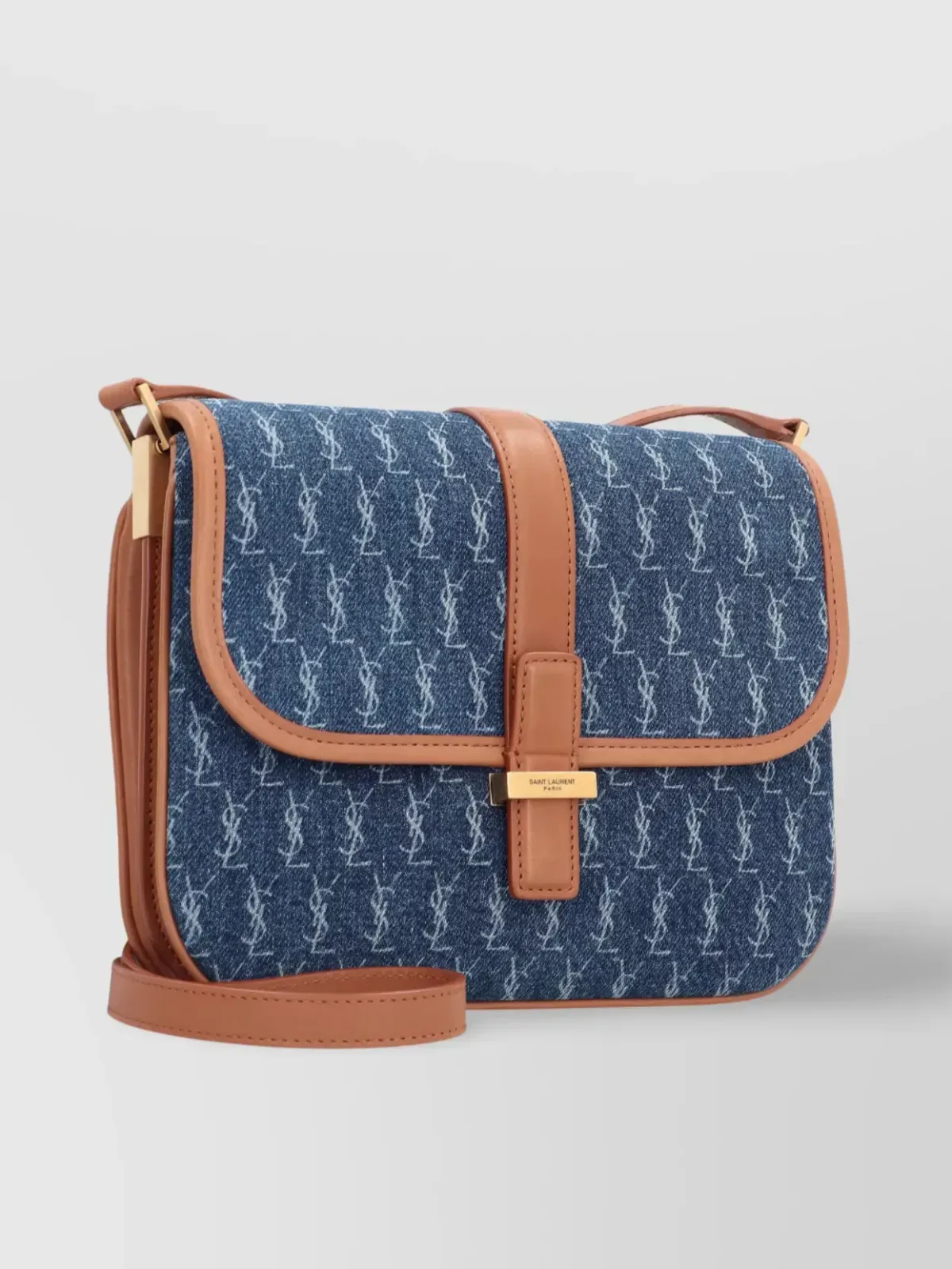 Saint Laurent Satchel Medium em azul, foto 3