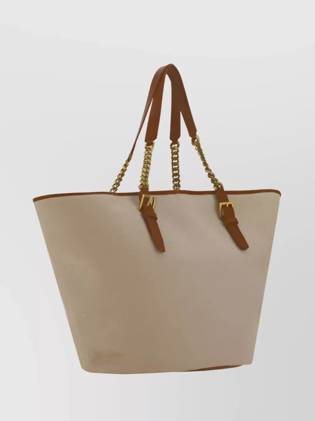 Saint Laurent Shopping Tote باللون البيج، صورة 3