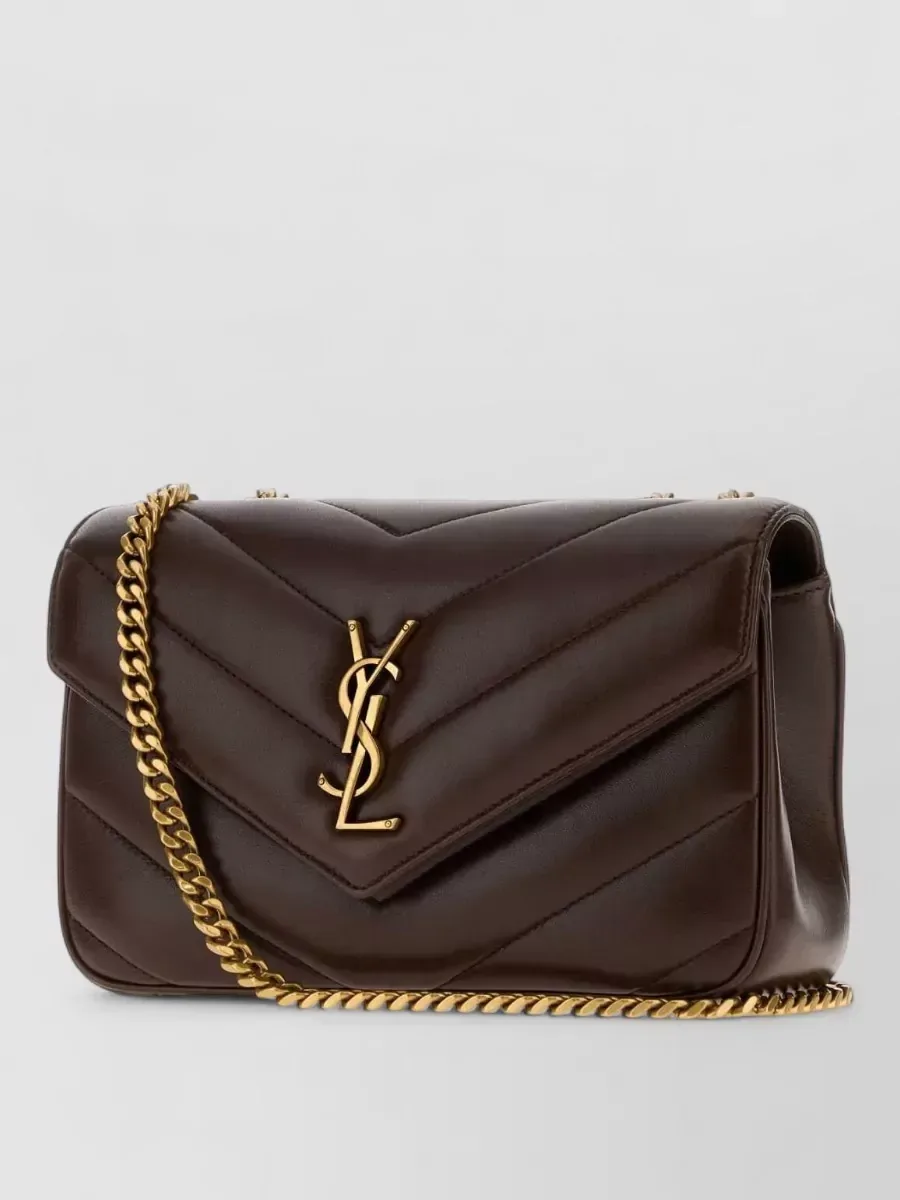 Saint Laurent Loulou Small in Brown, photo 2