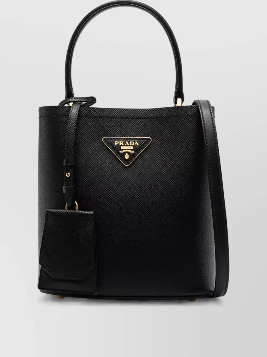 Prada Leather Top Handle Bag em Preto, foto 1