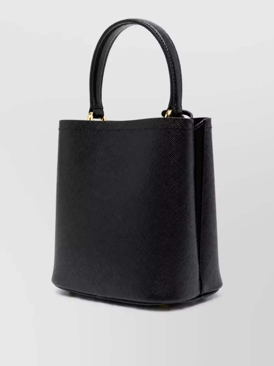 Prada Leather Top Handle Bag em Preto, foto 3