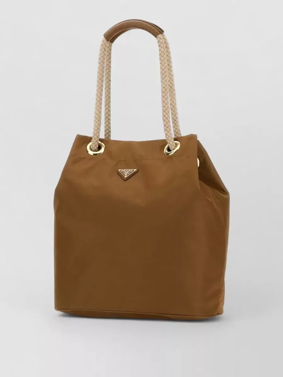 Borsa tote Prada Large Bucket in marrone, foto 1