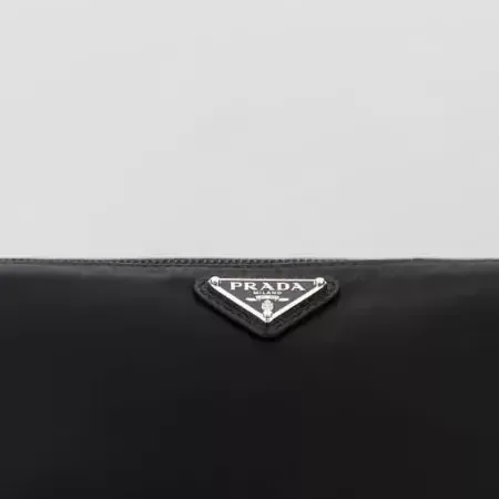 Prada Explore Clutch in Black, detail