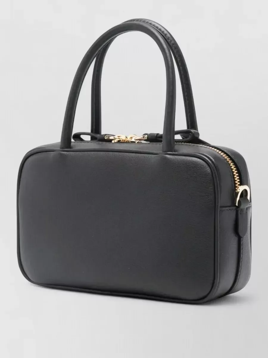 Prada Mini Tote aus Leder in Schwarz, Foto 3