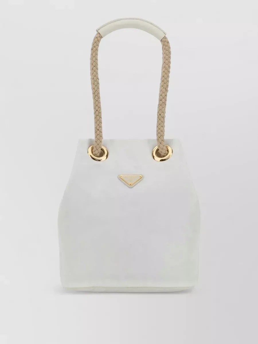 Prada Re-Nylon Bucket Bag in White, photo 2