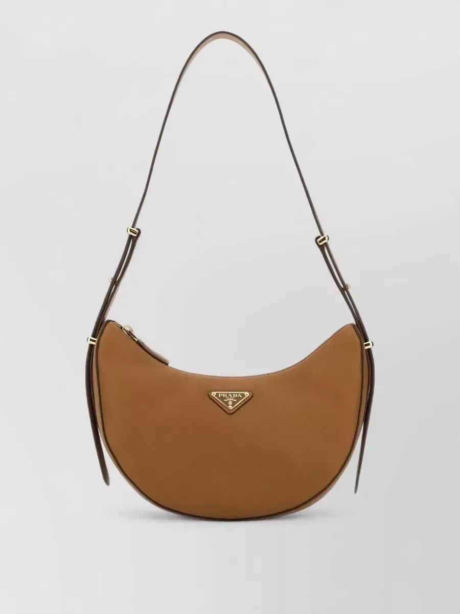 Prada Re-Edition Leather Shoulder Bag in Camel, photo 2