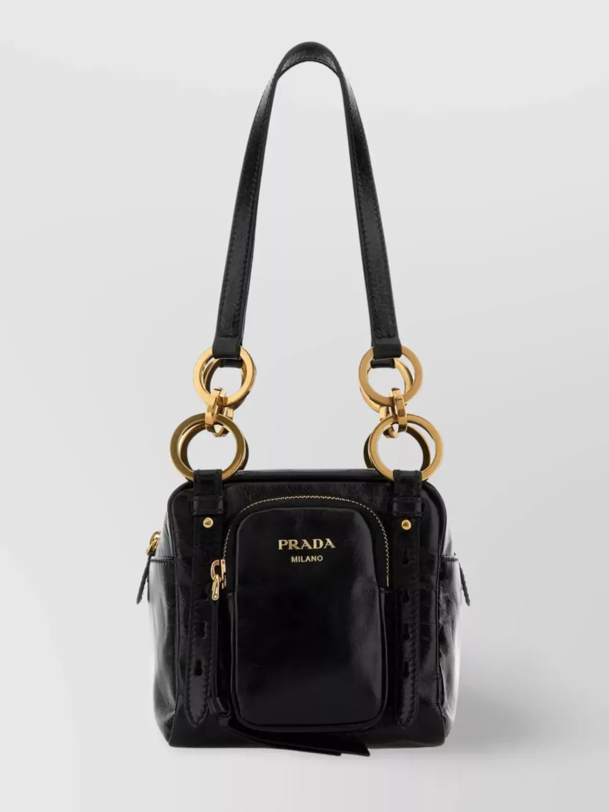 Mini borsa Prada con doppio manico in nero, foto 1
