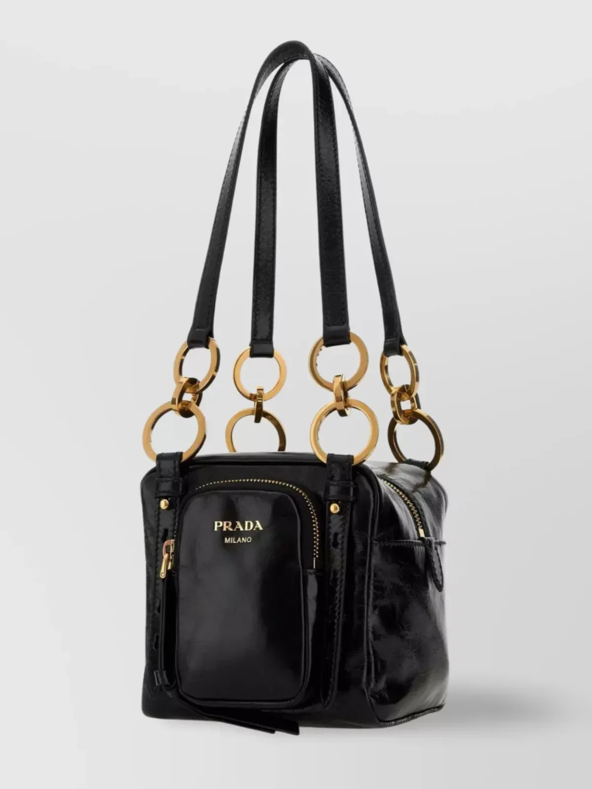 Mini borsa Prada con doppio manico in nero, foto 2