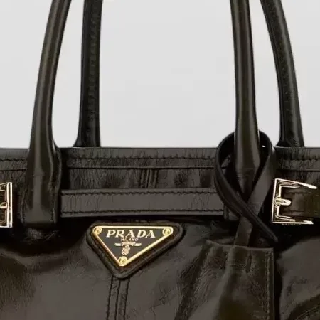 Prada Bonnie Mini in Black, detail