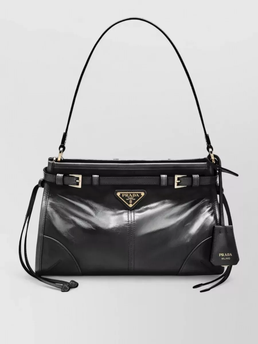 Prada Top Handle Shoulder Bag in Black, photo 2