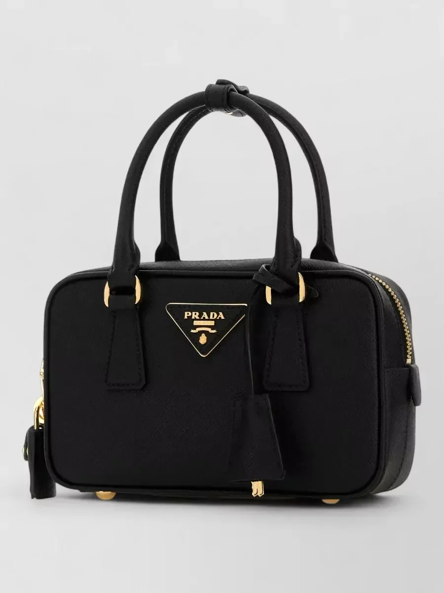 Mini borsa Prada con manici superiori in nero, foto 3