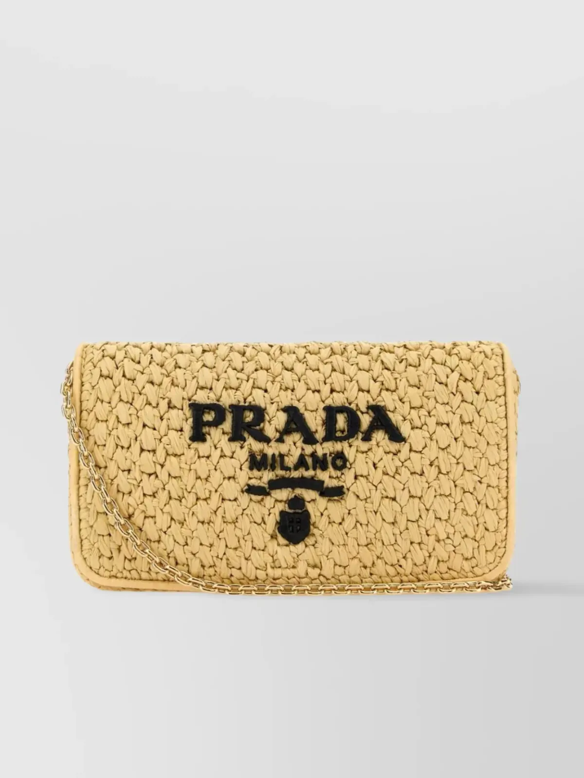 Prada Raffia Umhängetasche in Beige, Foto 1